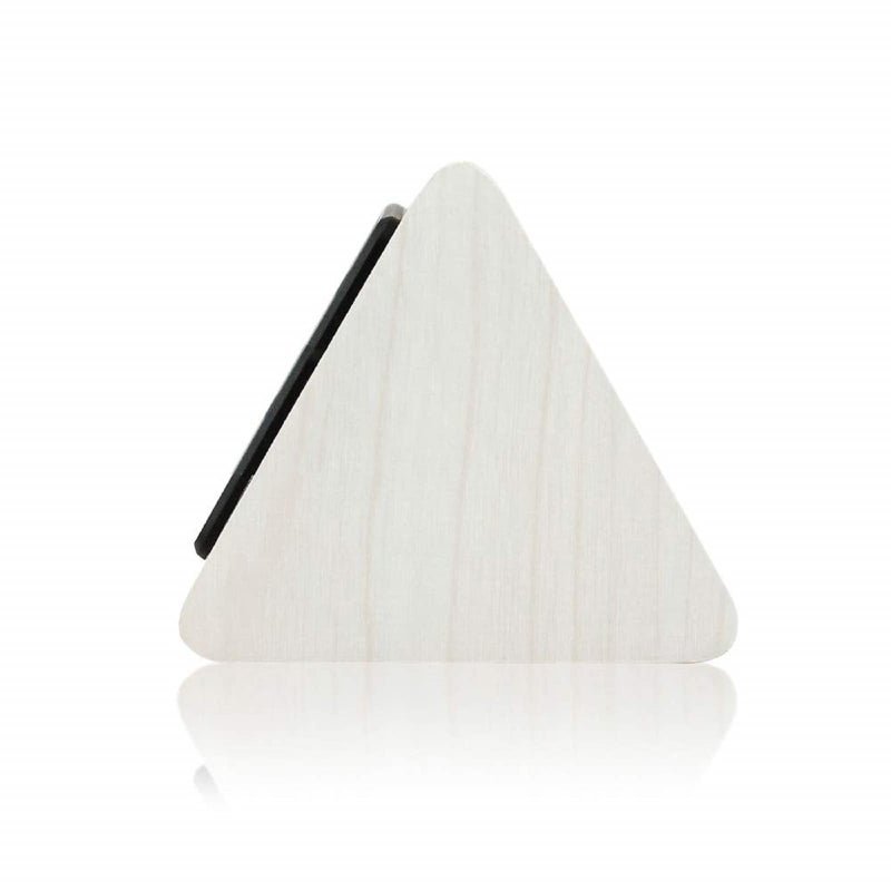 GEARONIC Digital Alarm Clock Wooden Alarm Clock Wood Modern Triangle Alarm Digital Desk Clock, Displays Time Date Temperature Calendar Wood Made Electric Clocks for Bedroom, Bedside - White - Image 4